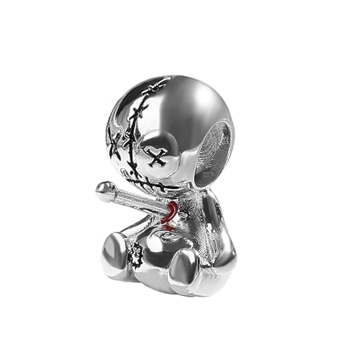 GNOCE Voodoo Doll Pendant Charm 925 Sterling Silver Dangle Bead Charms For Women Bracelet/Necklace Halloween Gifts For Wife (color-8) thumbnail 7