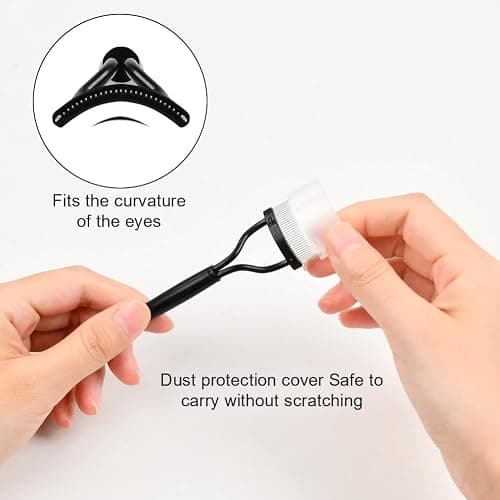 URAQT Wimpernkamm, Rostfreier Stahl Zähne Wimpernbürste, Schwarz Wimpern Separator für Frauen, Tragbare Wimpern Make Up Comb Sind Entworfen Mascara für Werkzeug Wimpern Kamm thumbnail 5