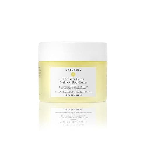 Naturium The Glow Getter Multi-Oil Body Butter, 232 mL | Rich Lotion & Moisturiser for All Skin Types, Shea Butter, Glycerin & Squalane, Vanilla & Coconut Scent, Vegan & Cruelty-Free - Image 1