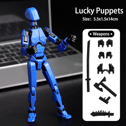 2026 New Assembly Completed-Titan 13 Action Figure,Dummy Robot 13 Action Figures Set,3D Printed Multi-Jointed Action Figures,Nova 13 Action Figure for Collectors Desktop Decorations (Blue) thumbnail 4