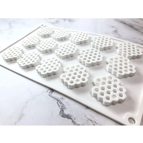 15 Cavity Silicone Honeycomb Molds for Chocolate Honeycomb Bee Silicone Fondant Mold Beehive Silicone Baking Molds Bee Candy Silicone Mold for Kitchen Cake Cupcake thumbnail 6