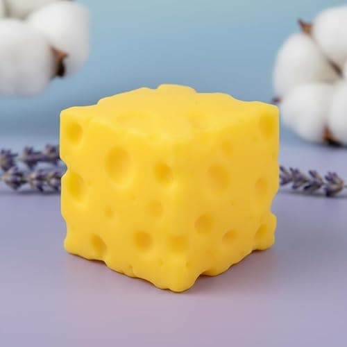 LORBIFIN Cheese Squeeze Toy, Yellow Mochi Stress Relief Maltose Stretch Sensory for and Adults thumbnail 4