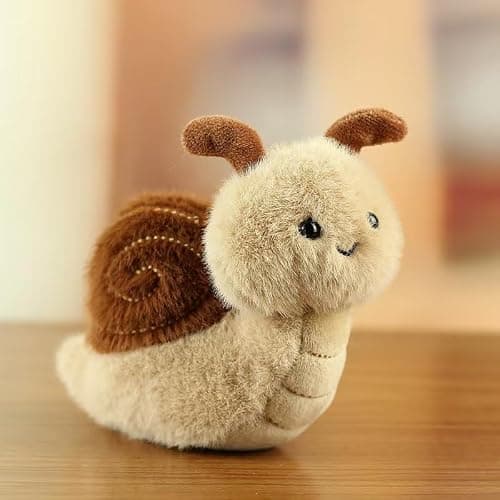 Pgsnhxj 4.5 inches Snail Plush Toy Insect Stuffed Animal Plush Toy Party Christmas Birthday Valentine's Day Gifts for Kids Girlfrends (Snail) thumbnail 7