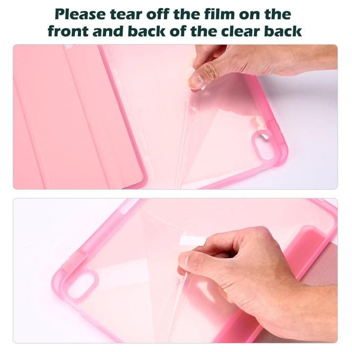 ProCase for iPad (A16) 11th Generation 11 Inch 2025/10th Generation 10.9 Inch 2022 Case with Pencil Holder, Hybrid iPad 11 10 Case with Clear Back, Supports Auto Wake/Sleep -Lightpink thumbnail 7