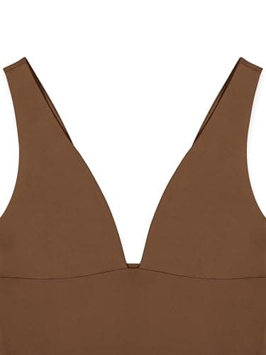 REORIA Women's Sexy Plunge Deep V Neck Sleeveless V Backless Tank Top Workout Yoga Crop Tops thumbnail 5