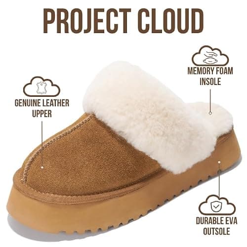 Project Cloud Leather Fur Slippers thumbnail 3