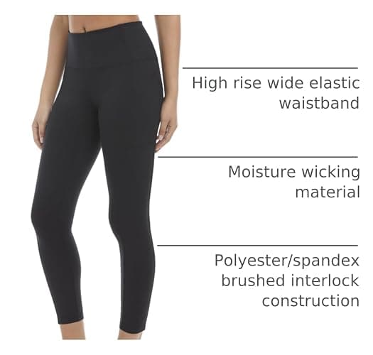 Danskin Womens Double Brushed 7/8 Legging thumbnail 5