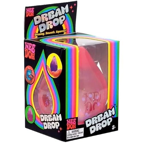 Schylling NeeDoh Dream Drop - Sensory Squeeze Toy with Dreamy Smooth Squeeze - 3" Tall - Pink (Pack of 1) - Image 1