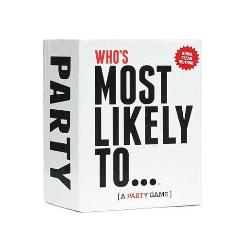 Who's Most Likely To... Kinda Clean Edition | Family Card Game | Ages 14+ | 250 Prompt Cards, 3+ Players, Adult Party Game, White Elephant Gift, Family Game Night, Stocking Stuffer, Holiday Gift - Image 1