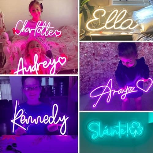 Custom Neon Signs, Personalized LED Neon Sign Customizable for Wedding Decor Gift, Neon Name Lights Signs for Bedroom Wall Home Bar Beauty Salon Business Logo (Optional 15" to 60") thumbnail 4