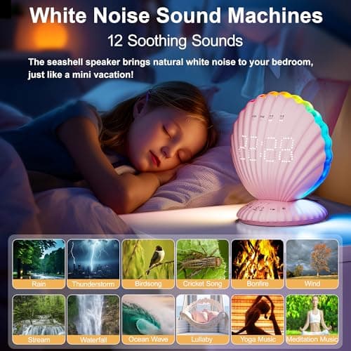 CHOUYONL Alarm Clock for Heavy Sleepers,Bluetooth Speaker with LED Light thumbnail 5