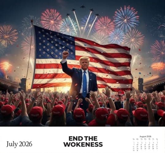 Donald Trump 2026 Wall Calendar, 12-Month (Jan–Dec), 11” x 8.5” Patriotic Photo Calendar for Home or Office – End The Wokeness thumbnail 6