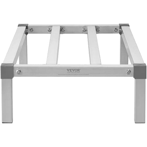 VEVOR Aluminum Dunnage Rack, 36” x 20” Commercial Food Floor Rack, 8” Off The Floor, 1000 lbs Capacity All-Welded Aluminum Storage, for Storage in Restaurants, Kitchens, Garages and Vehicles thumbnail 9