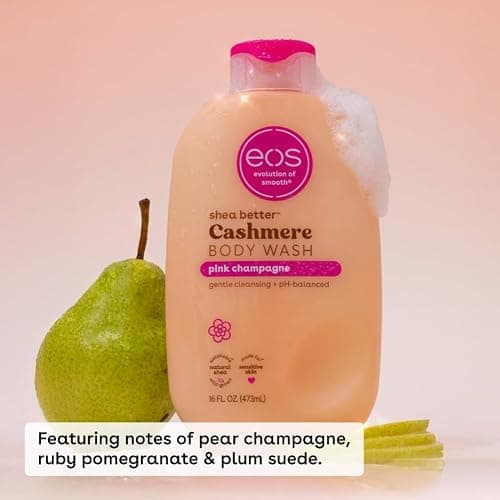 eos Shea Better Cashmere Body Wash, Pink Champagne, Moisturizing and Nourishing, pH Balanced Creamy Gel Formula, Paraben & Phthalate Free, Sensitive Skin,16 fl oz thumbnail 3