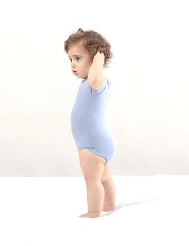BestSoul Baby Solid Bodysuit - Super Soft Rayon made from Bamboo - Short Sleeve Long Sleeve Newborn Infant Boy Girl - 5-Pack thumbnail 4