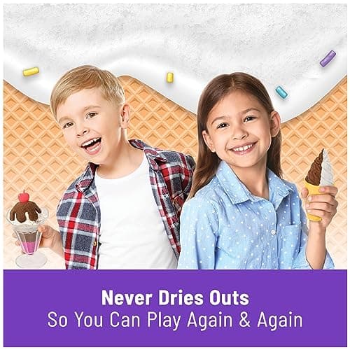 Kinetic Sand Scents, Ice Cream Treats Playset with 3 Colors Scented Play Sand & 6 Tools, Sensory Toys for Kids Ages 3 and up thumbnail 6