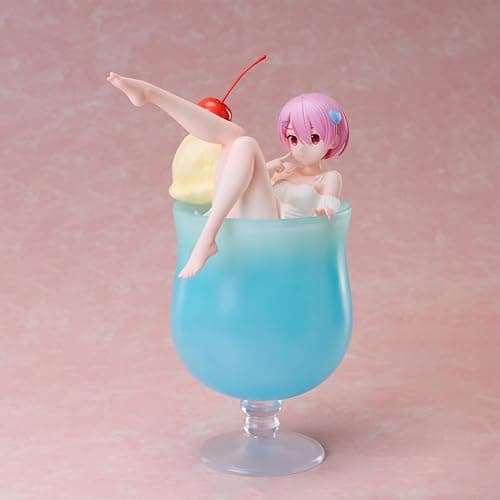 LUNK REM/Remu Figures,Wine Glass Ramu/RAM Anime Figure Model,Cute Girl Figurine Action Statue Figura Anime Decoration 7.87IN thumbnail 2