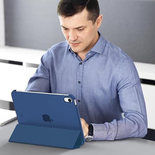 MoKo for iPad (A16) 11th Generation Case, iPad 10th Gen Case, Dark Sea Blue | For iPad 11/10.9 Inch Case 2025/2022, Slim Stand Hard PC Translucent Back Shell Smart Cover,Support Touch ID,Auto Wake/Sleep thumbnail 8