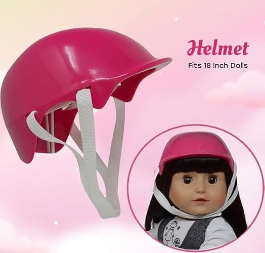 Doll Bike Seat Carrier for Baby Doll and 18 Inch Dolls with Doll Helmet. No Tools Required Bicycle and Scooters seat Accessories for Dolls thumbnail 5