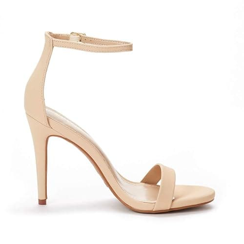 DREAM PAIRS Women's High Heels Flower Ankle Strap Stilettos Round Open Toe Dressy Sexy Sandals thumbnail 5