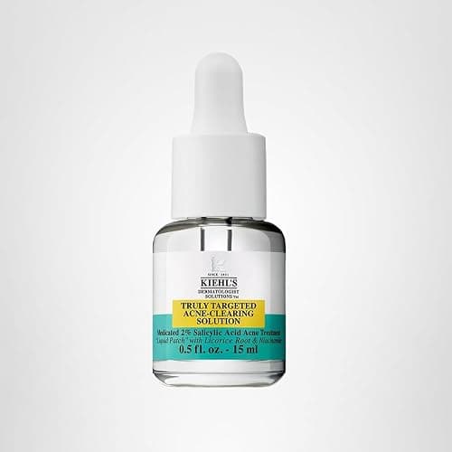 Kiehl's Truly Targeted Acne-Clearing Pimple Patch with 2% Salicylic Acid, Invisible Liquid Spot Treatment, 4% Niacinamide Fades Post-Acne Marks, 0.2% Licorice Root Soothes Redness - 0.5 fl oz thumbnail 9