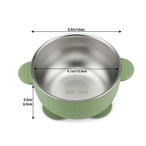 PandaEar 3 Pack Stainless Steel Baby Bowls with Suction, Non-Slip Toddler Bowls with Silicone Sleeve for Kids Infants Children, Unbreakable & Mess Free thumbnail 3