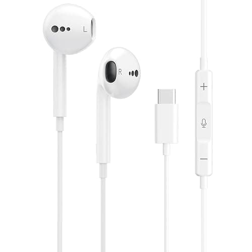 Wired Headphones USB C, Wired Earbuds for iPhone 17 16 15, Type C Earphones | with Microphone & Remote Control, USB C Wired Ear buds for Apple iPhone Android, iPad, S25 S24 Ultra, Pixel 9 - Image 1