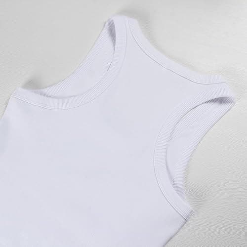 GEMBERA Womens Scoop Neck Sleeveless Racerback Ribbed Knit Slim Fitted Basic Tank Top Shirt thumbnail 4