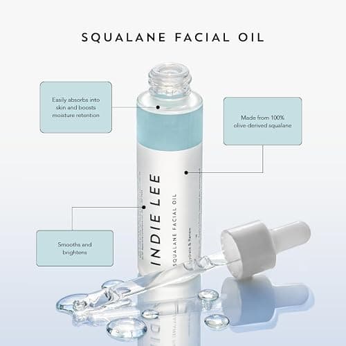 Indie Lee 100% Squalane Oil - Daily Face Oil & Hydrating Moisturizer for Dry Skin, Fine Lines and Wrinkles - Even Skin Tone, Brighten & Improve Texture (30ml) thumbnail 2