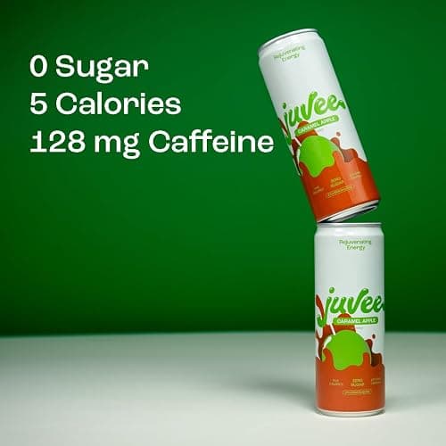 Juvee Rejuvenating Energy Drink – Sugar Free Caramel Apple Flavor, 12 oz Cans (12-Pack) – 128mg Natural Caffeine, Zero Sugar, Low Calorie, Clean Energy & Focus Booster for Daily Use thumbnail 5