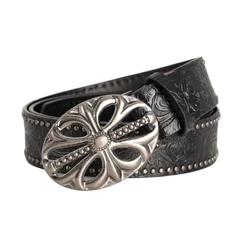 TYHOTULY Y2k Belt for Women Men Punk Alt Emo Gothic Grunge Clothes Accessories Vintage Western Cowboy Cowgirl Studded Belt thumbnail 3