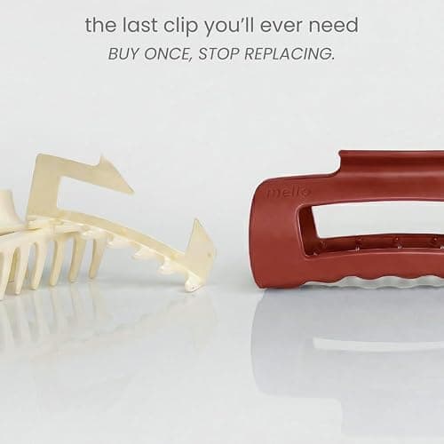 Mello Hair Claw Clip – Flexible Hair Clip for All Hair Types, Durable Strong Hold, Non-Slip Matte Finish, Claw Clips for Girls & Women, Perfect for Everyday Hair Styling, Made in Korea (Red) thumbnail 5