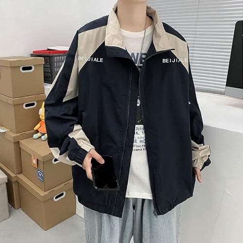 Pbkabiug Vintage Women Jackets Hip Hop Style Patchwork Windbreak Unisex Streetwear Lightweight Jackets Bomber Jackets thumbnail 2