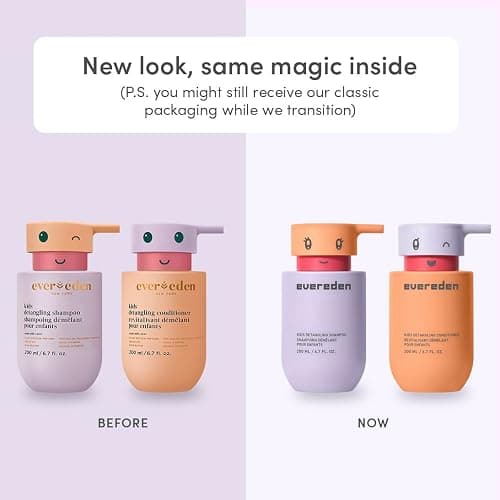 Evereden Happy Hair Duo for Kids: Vegan Shampoo and Conditioner Set with Detangler Brush - Strengthens & Smooths All Hair Types thumbnail 2