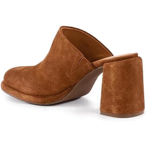 ETHSIETA Mule Heels for Women Closed Round Toe Chunky Block Heel Slides Slip On Comfortable Daily Office Dressy Pumps Shoes thumbnail 4