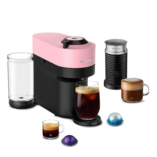 Nespresso Vertuo Pop+ Coffee and Espresso Maker by De'Longhi with Milk Frother, Candy Pink - Image 1