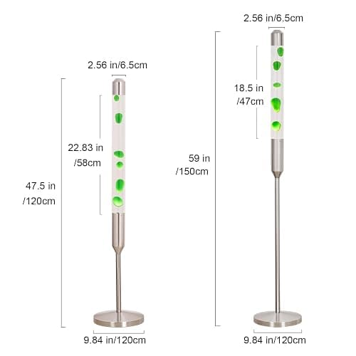 Kyzfy 47.5-Inch Liquid Motion Lamp,Magma Lamp, Mood Relaxation Light，Suitable for Home Decoration,Office Decoration, Cafes,Bars,Etc (47.5IN (Silver)) thumbnail 3