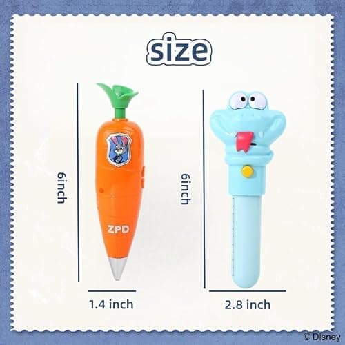 MINISO Zootopia Judy Garry Cartoon Recording Ballpoint Pen, Carrot and Snake Design, Voice Recorder Feature push-button writing ballpoint pen (Judy) thumbnail 3