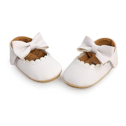 Baby Girls Mary Jane Flats Shoes with Non-Slip Soft Sole Toddler First Walkers Newborn Princess Dress Shoes thumbnail 6