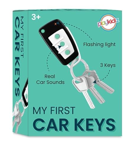 Playkidiz Toy Car Keys - Real Looking Play Toddler Remote Car Key - Interactive Kids Baby Keys with Lights and Sound Effetcs - Pretend Toy Keys for Boys Girls Age 3+ thumbnail 3