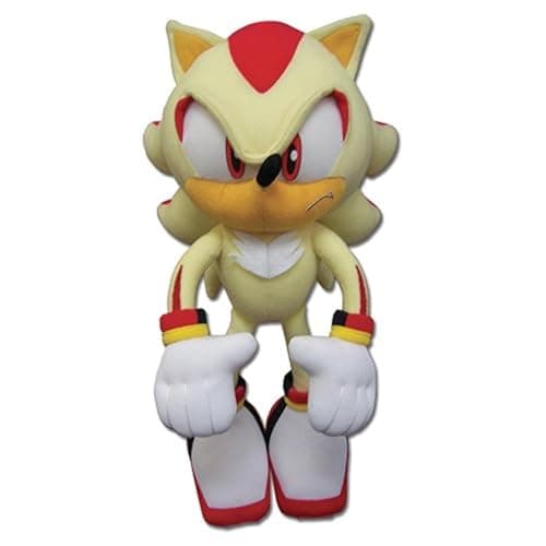 GE Animation Great Eastern GE-52631 Sonic The Hedgehog Super Shadow Stuffed Plush, 12" - Image 1