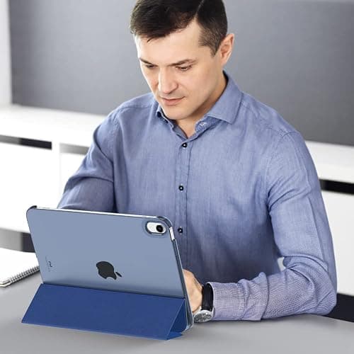 MoKo for iPad (A16) 11th Generation Case 11 Inch 2025, iPad 10th Generation Case 10.9 Inch 2022, Slim Stand Hard PC Translucent Back Shell Smart Cover, Support Touch ID, Auto Wake/Sleep, Navy Blue thumbnail 8