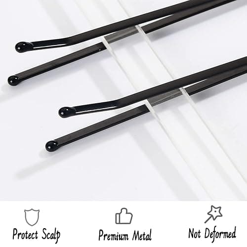 400 Pcs Hair Pins Kit, Including 100 Pcs Bobby Pins, 100 Pcs U Hair Pins, 200 Black Rubber Hair Bands, Hair Pin for Girls and Women, Great for All Hair Types (Black, Gold) thumbnail 5