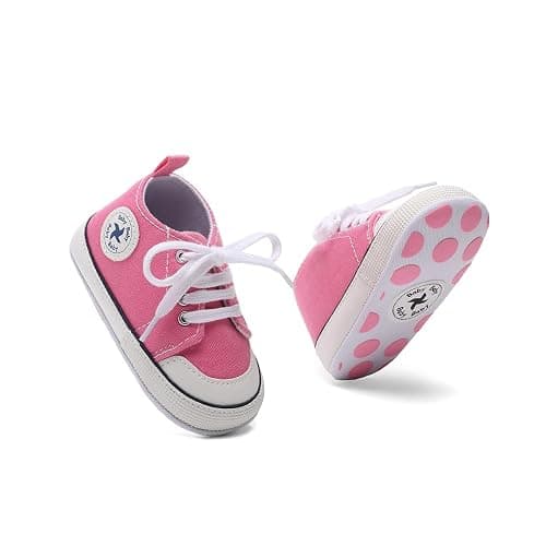 BEIDI Baby Girl Boy Shoes 0-18 Months,Infant Unique Essentials Gifts,Unisex Newborn Doll Slip-on Soft Sole High-top Frist Walking Sneakers thumbnail 3