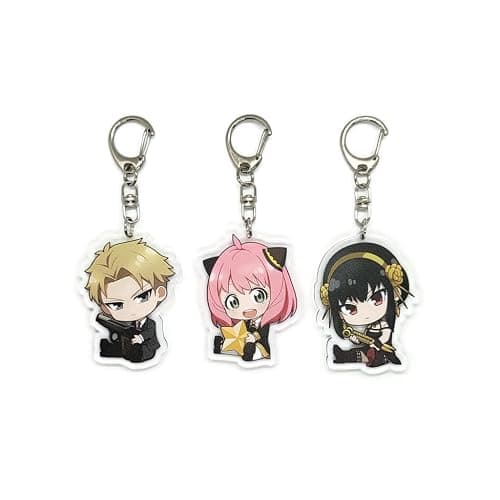 EBTY DREAMS Inc. - Set of 3 Spy Family Acrylic Keychain Anya Forger, Yor, Loid v7 - Image 1