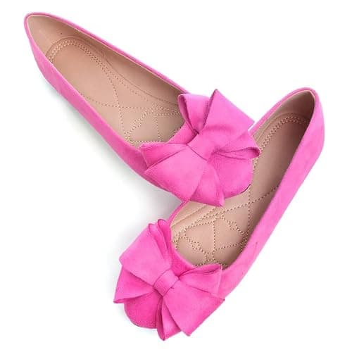 TN TANGNEST Women Fashion Bowknot Flats Comfort Pointed Toe Dress Shoes - Image 1