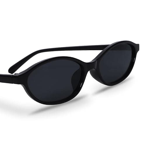 GUVIVI Retro Oval Sunglasses for Women Chic Cat Eye 90s Sunnies Lightweight Narrow Shades Trendy UV protection Sun Glasses thumbnail 4