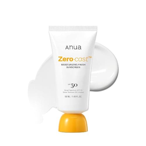 Anua, Zero-Cast Moisturizing Sunscreen SPF 50, Glow Natural Sunscreen for face, No White Cast, Hyaluronic Acid, Niacinamide, Oil-Free, Korean Skincare, 1.69 fl oz - Image 1