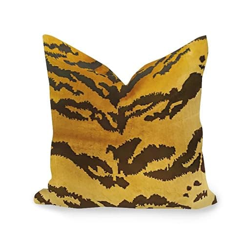 ArogGeld The Tiger Velvet Pillow Cover Tiger Print Throw Pillow Cover Animal Print Pillow Covers Cushion Cover Rustic Decortaive Pillowcase with Zipper Home Decor 18x18 Inch thumbnail 4