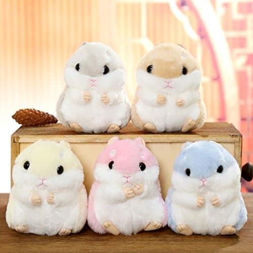 AngelGift Cuddly Hamster Soft Stuffed Animals Cushion Toy Doll, 4" /10cm Mouse Plushie Toys Best Birthday Gifts for The Children Kids Baby Toys (Blueness) thumbnail 2